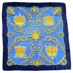 Foulard Hermès intitulé Carosses d'Or par Vladimir Rybaltchenko Circa 1987-1990