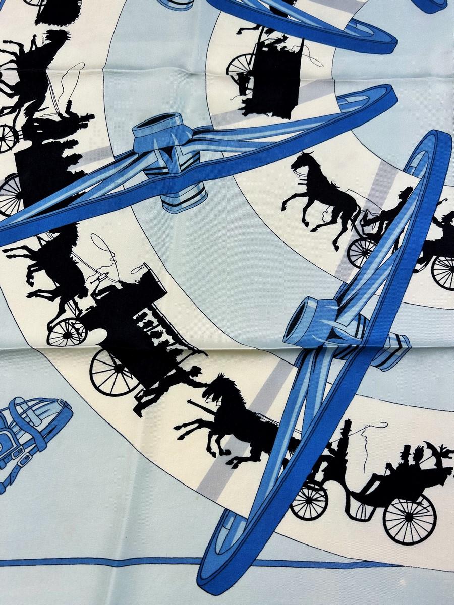 Pañuelo Hermès titulado Paris qui Roule by Hugo Grygkar Circa 2006 en venta 2