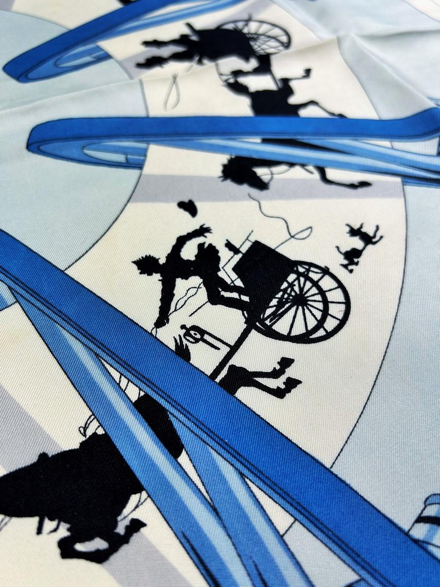 Pañuelo Hermès titulado Paris qui Roule by Hugo Grygkar Circa 2006 en venta 3