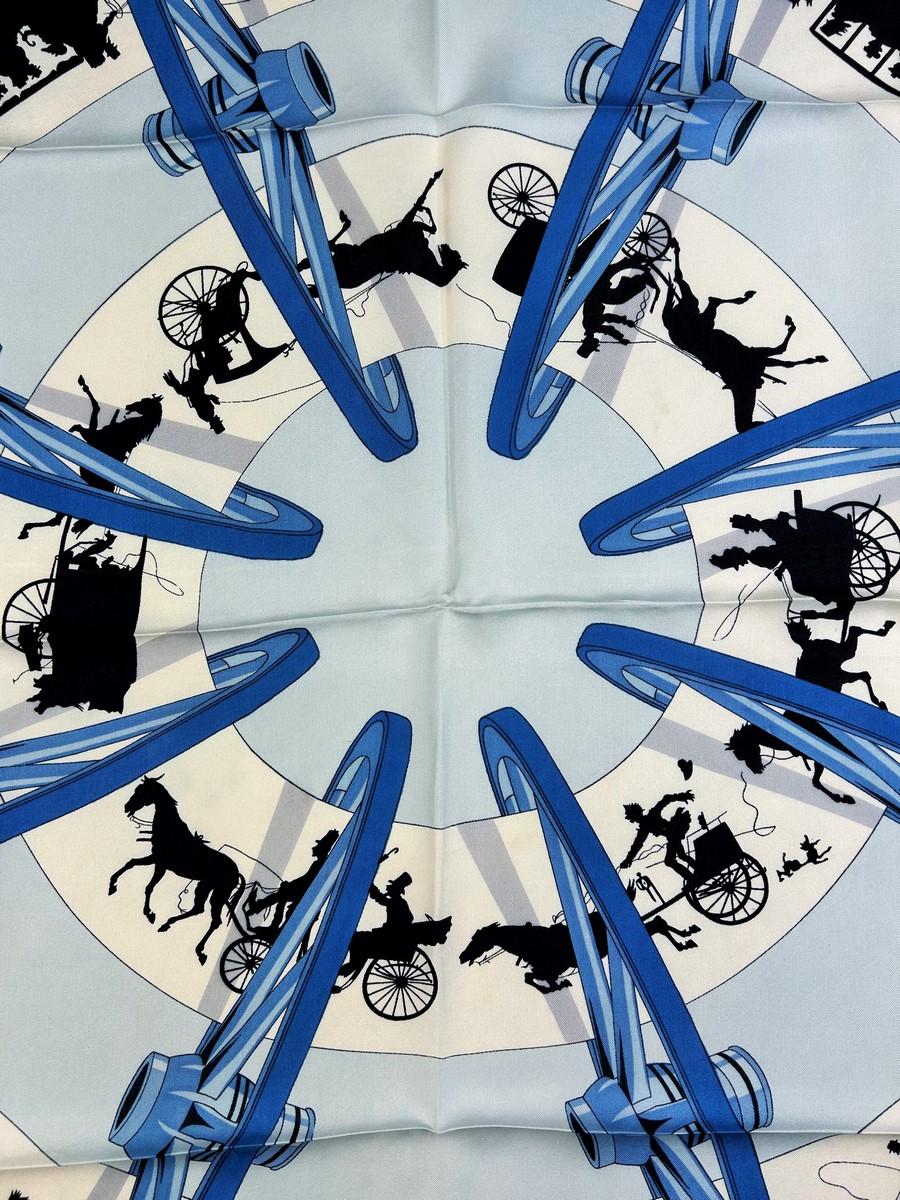 Pañuelo Hermès titulado Paris qui Roule by Hugo Grygkar Circa 2006 en venta 4