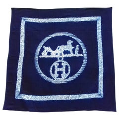 Hermès Scarf Ex-Libris Shibori Herringbone Cashmere and Silk 27' Limited RARE