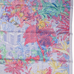 Foulard en soie Hermes Faubourg Tropical 90 Pierre et Rose