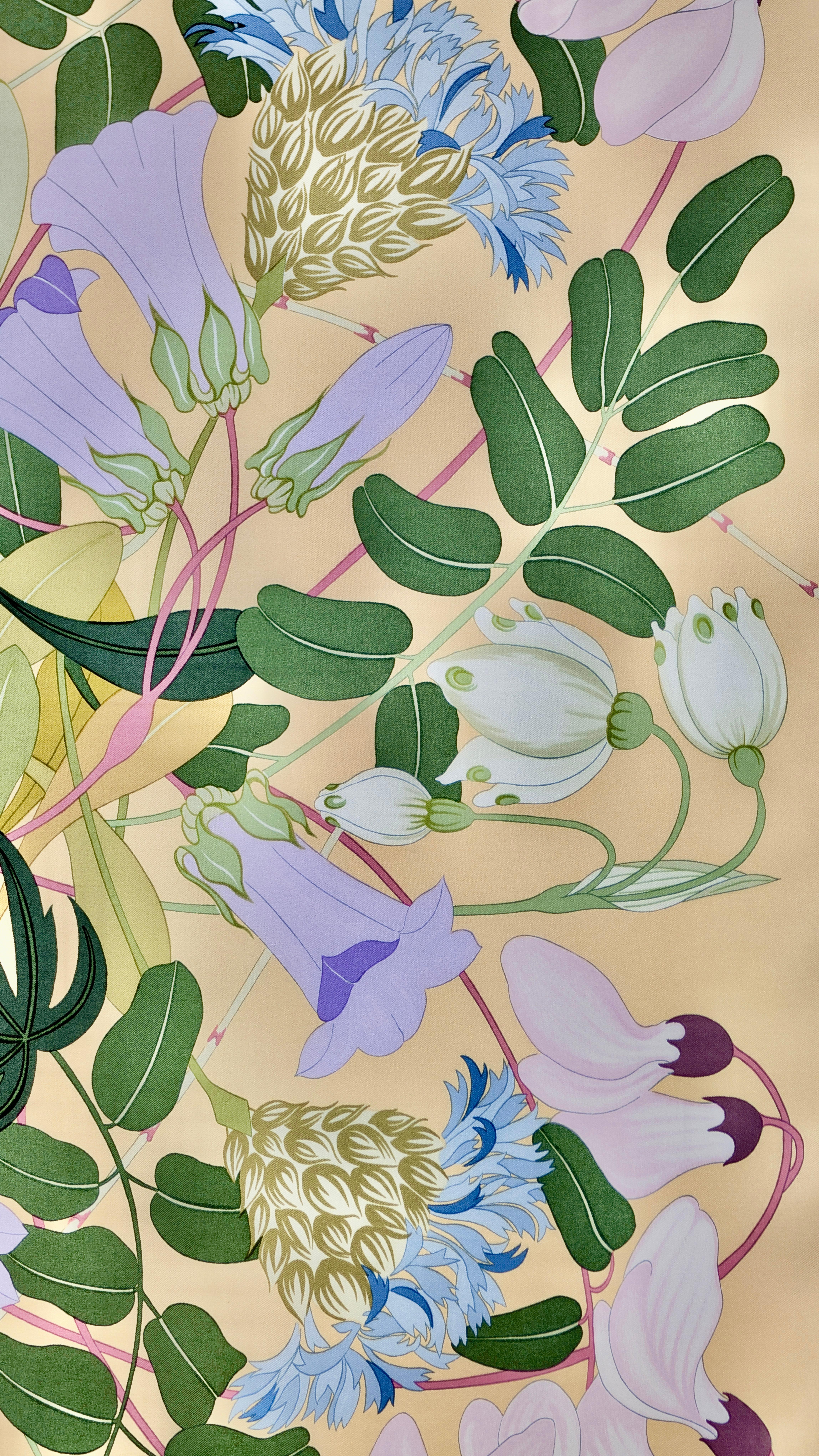 Bufanda HERMÈS FLORA GRÆCA Beige en venta