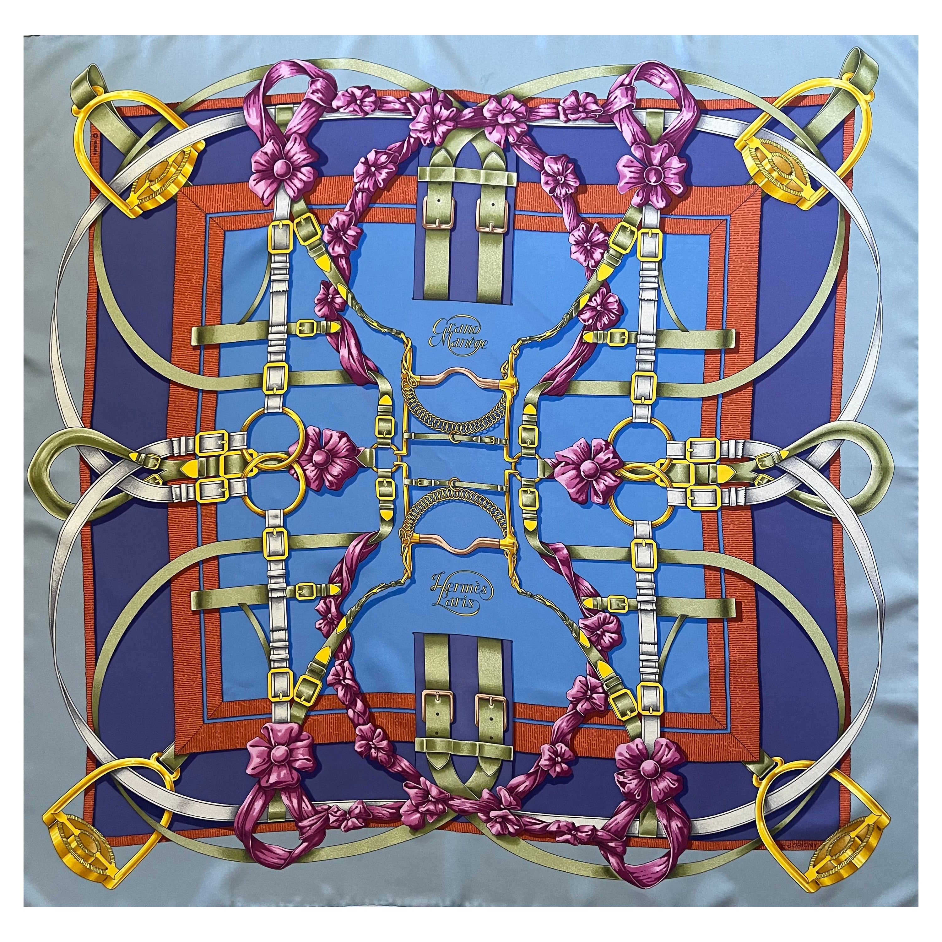 Foulard Hermès "Grand Manège" 1990