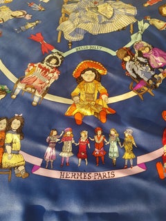 Hermès scarf Hello Dolly  designed by Loïc Dubigeon 1990