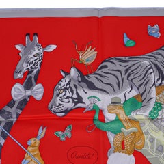 Hermes Scarf Hermes Story Grenadine / Gris / Vert Silk 90