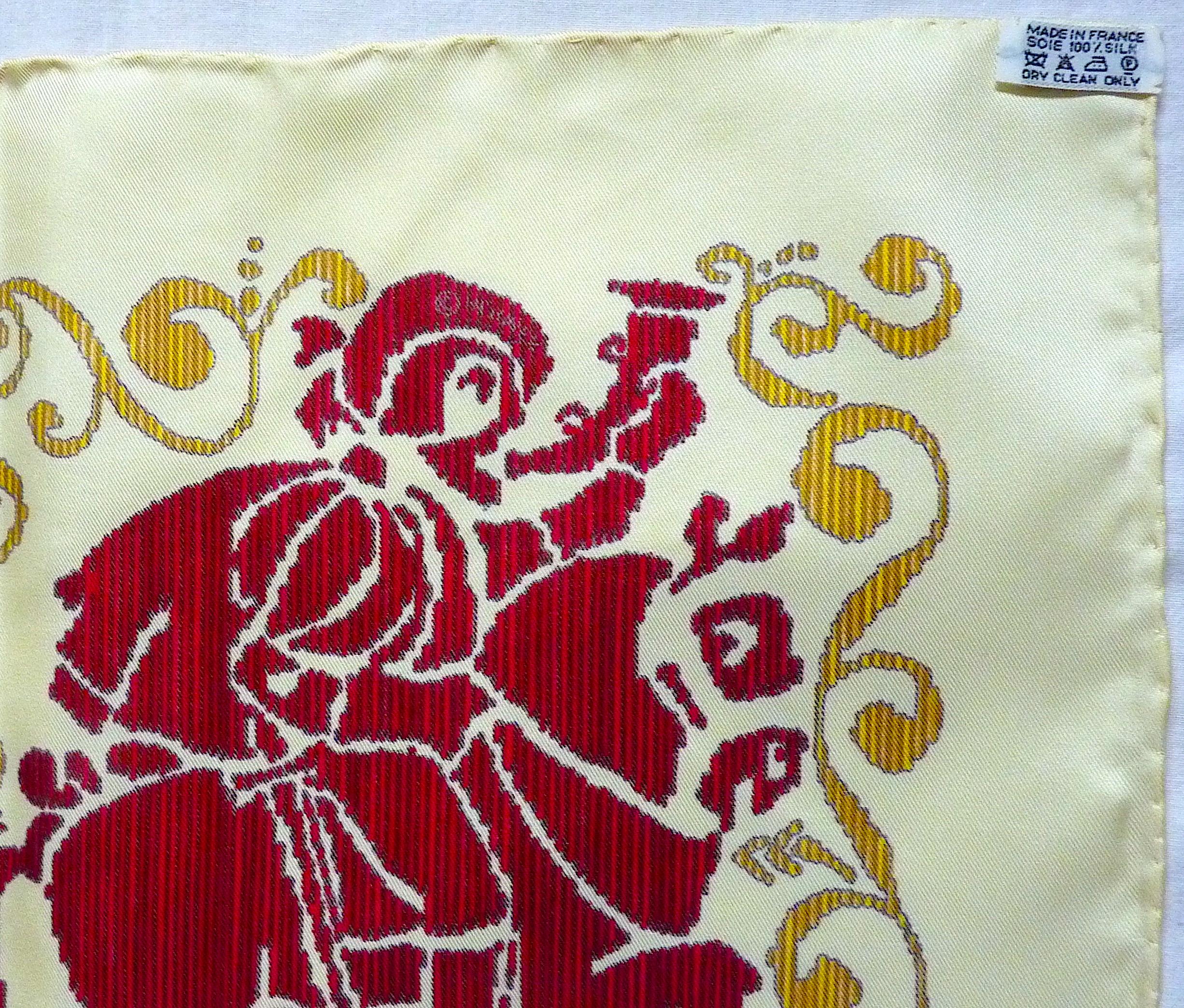 Hermes Scarf Hourvari Lille Rare Special Edition from the late 1990s 2