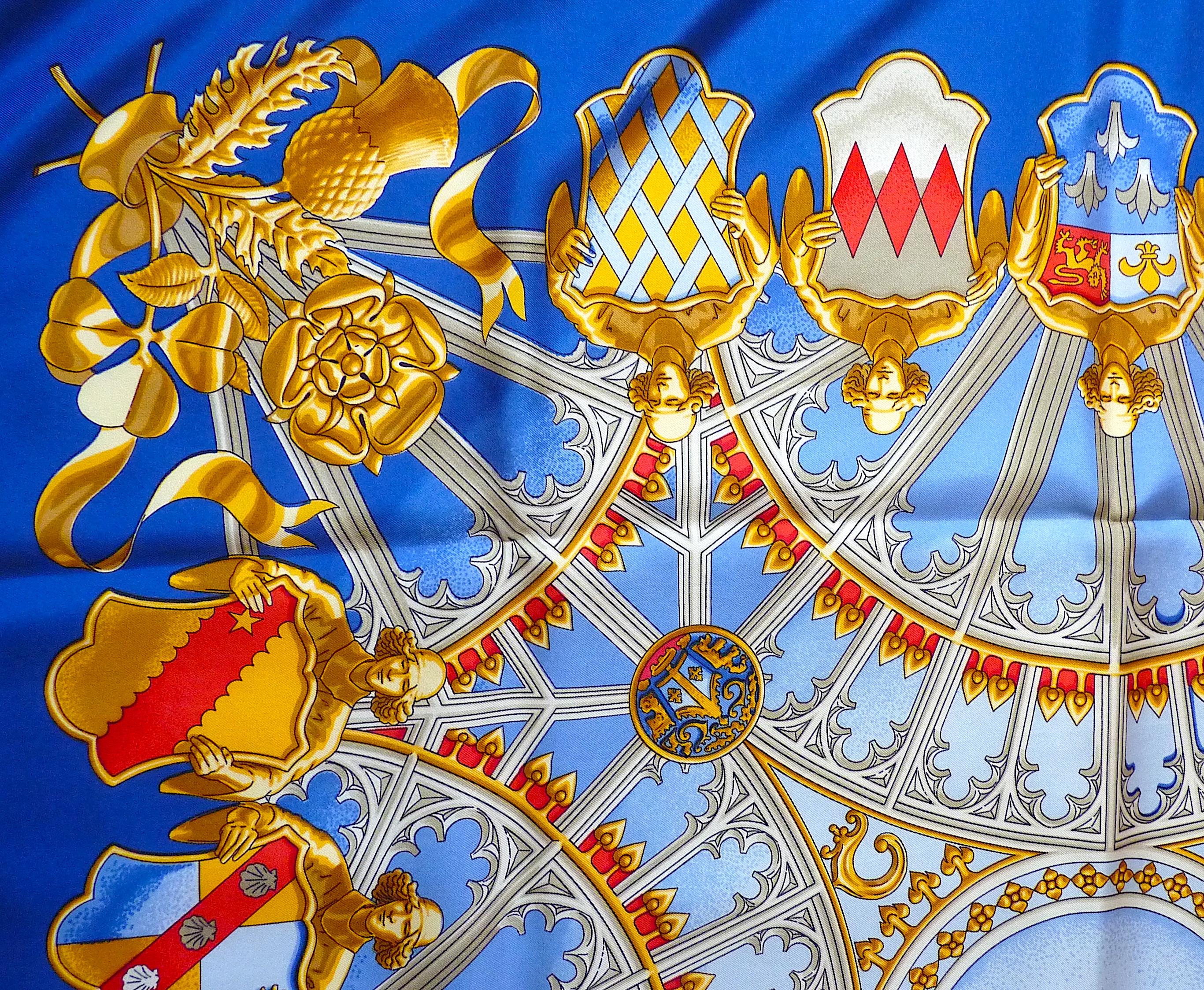 Hermes Scarf ICH DIEN Special Edition for Lady Diana and Prince Charles Wedding 6