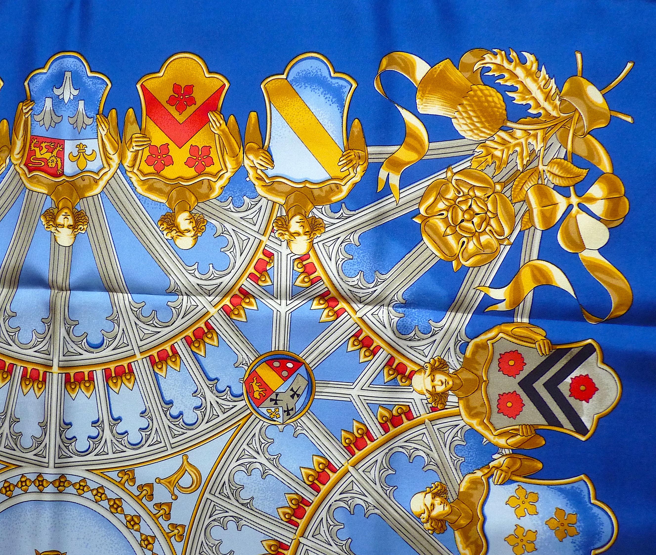 Hermes Scarf ICH DIEN Special Edition for Lady Diana and Prince Charles Wedding 7