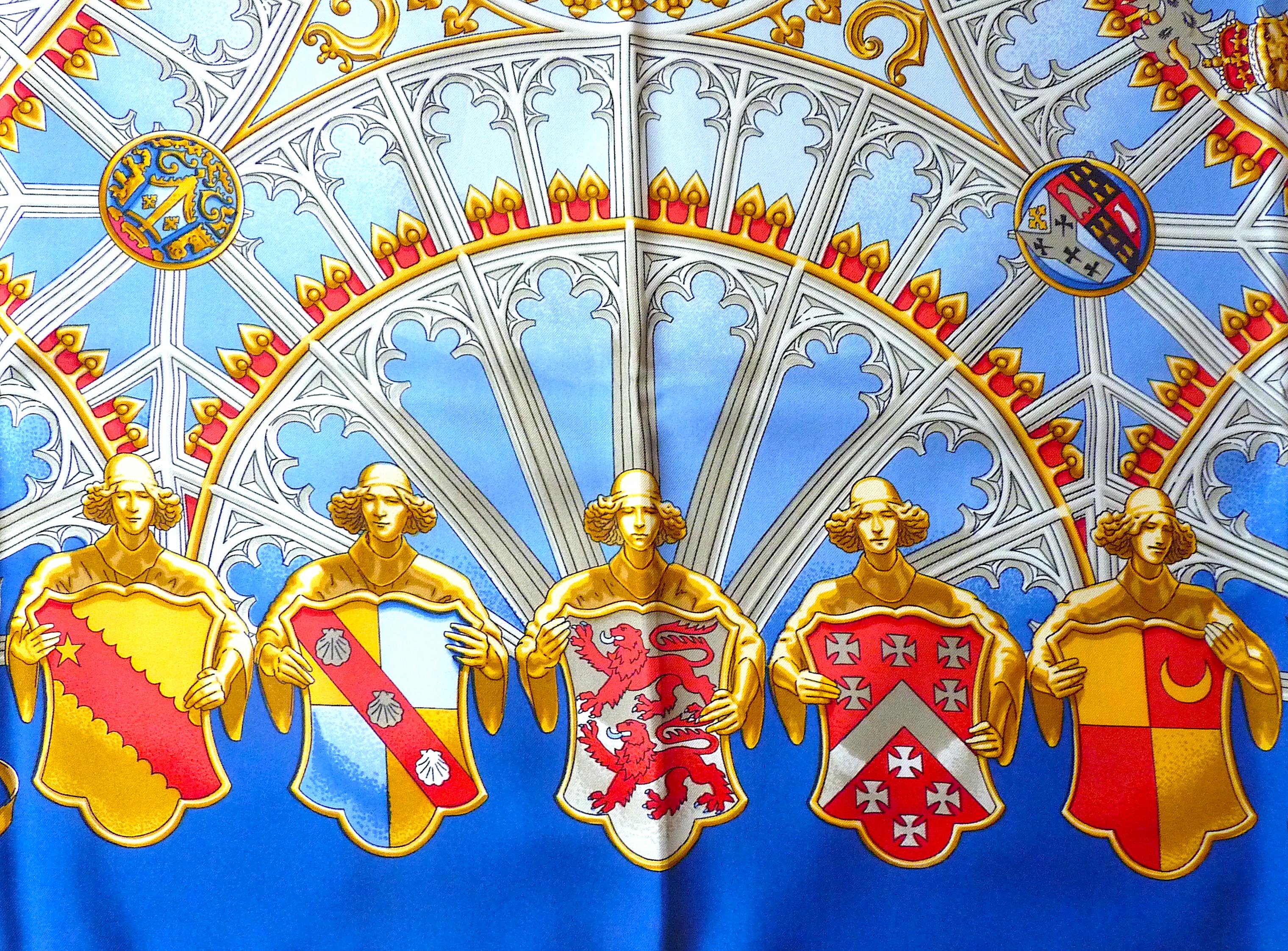 Hermes Scarf ICH DIEN Special Edition for Lady Diana and Prince Charles Wedding 3