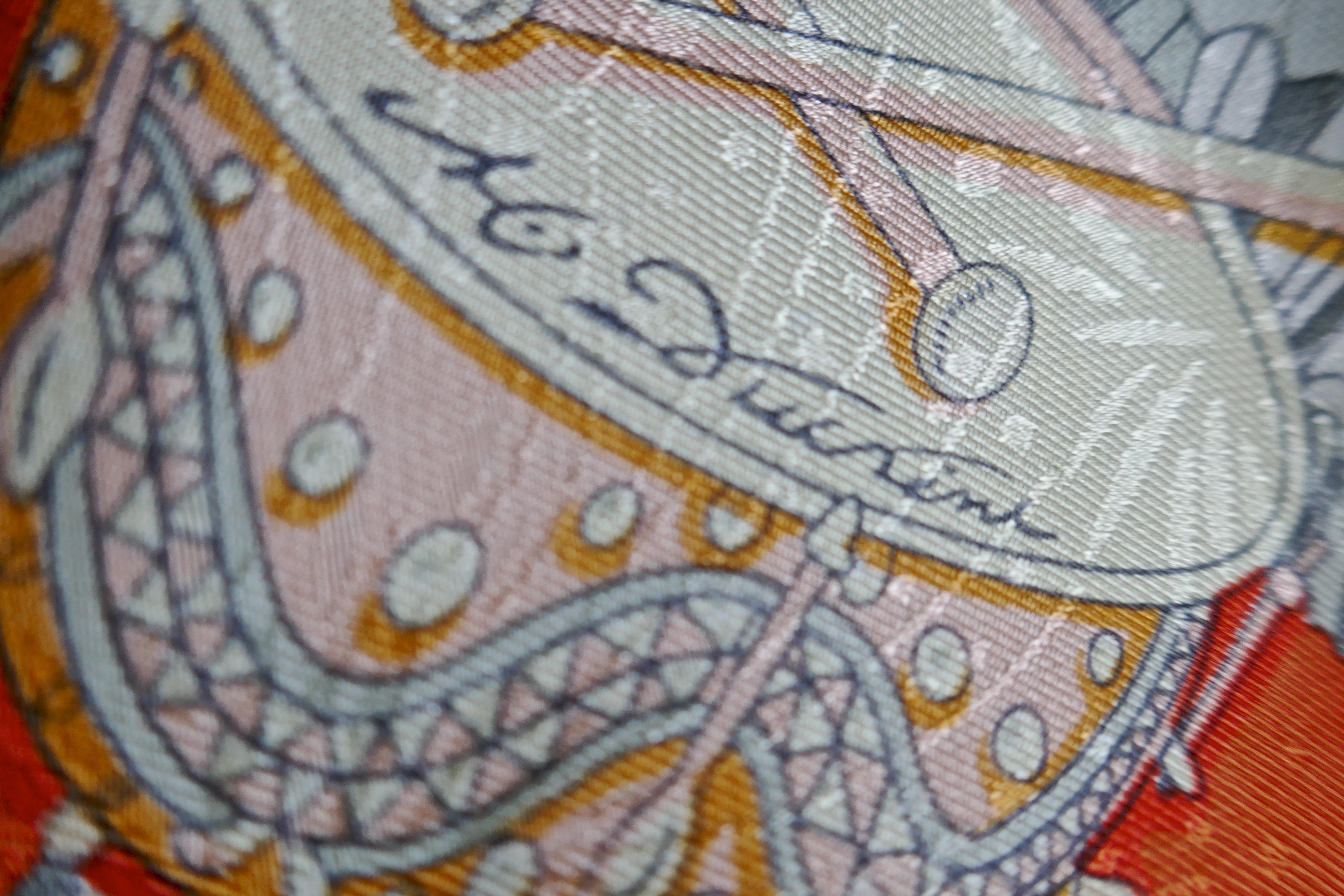 Women's Hermès Scarf, in 100% Silk, Michel Duchene design “Les Fetes du Roi Soleil”