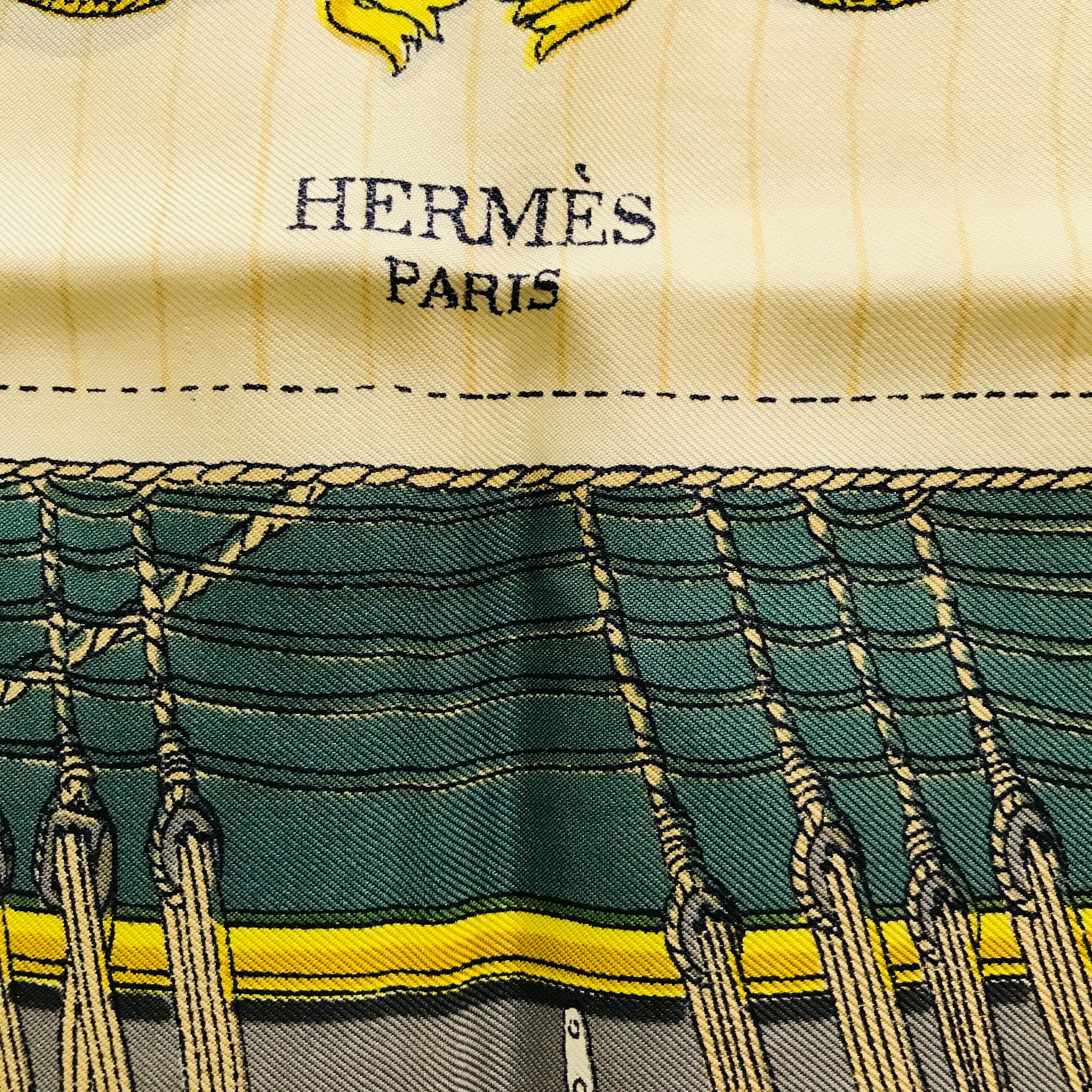 Beige Hermes scarf: Jeanne d' Arc For Sale