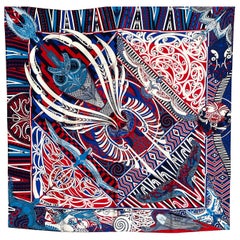 Hermes Scarf Kawa Ora Silk 90 Designed by Te Rangitu Netana