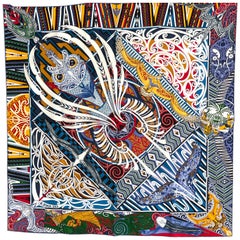 Hermes Scarf Kawa Ora Silk 90 Designed by Te Rangitu Netana