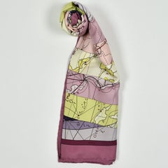 HERMES Scarf "Le monde est vaste" in Multicolored Silk