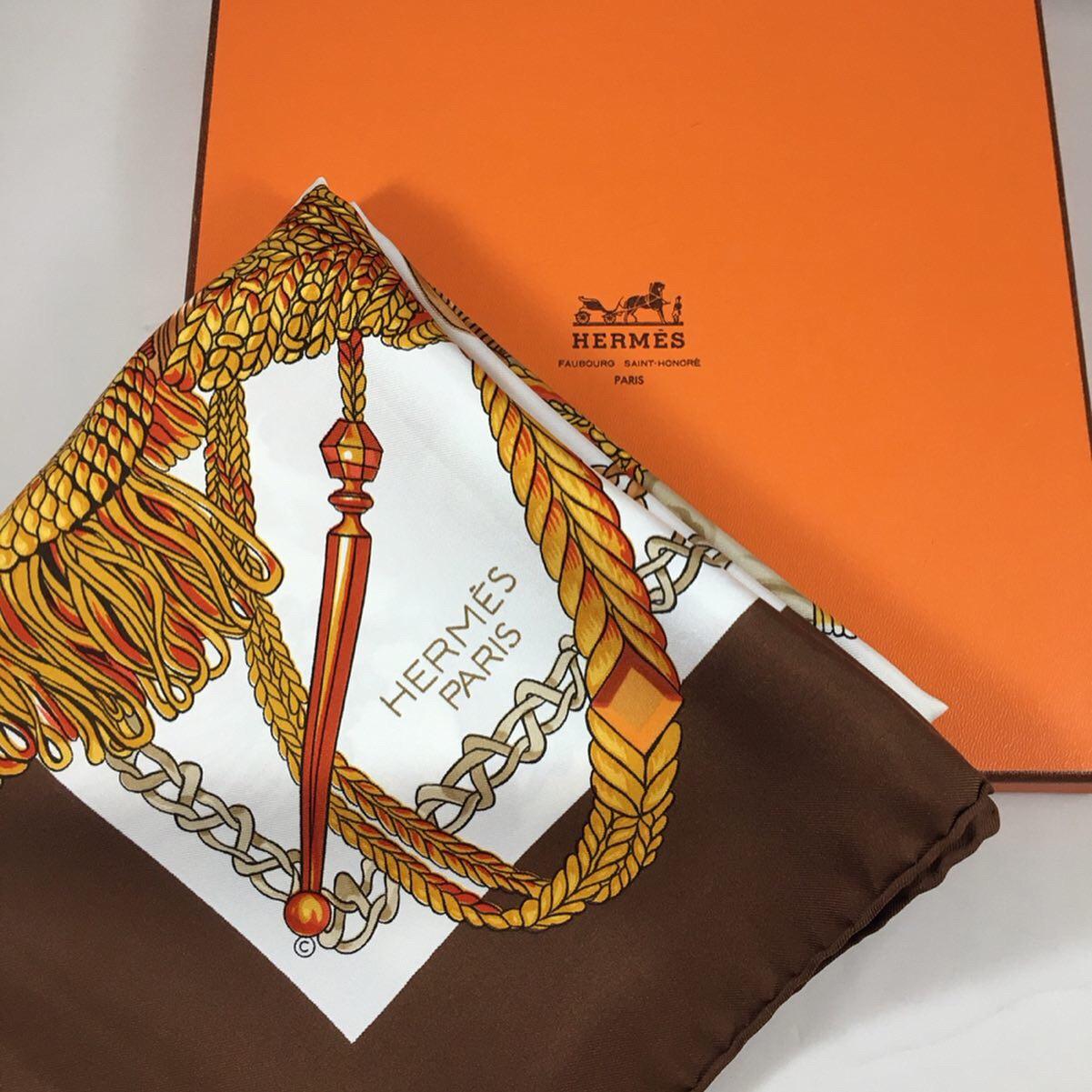 Hermes Scarf Le Timbalier by Francoise Heron 1961 in Box 90cm 1