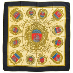 Hermès Scarf Les Armes de Paris by Hugo Grygkar Circa 1992