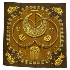 Hermes Scarf "Les Cavaliers d'Or" by Vladimir Rybaltchenko Silk