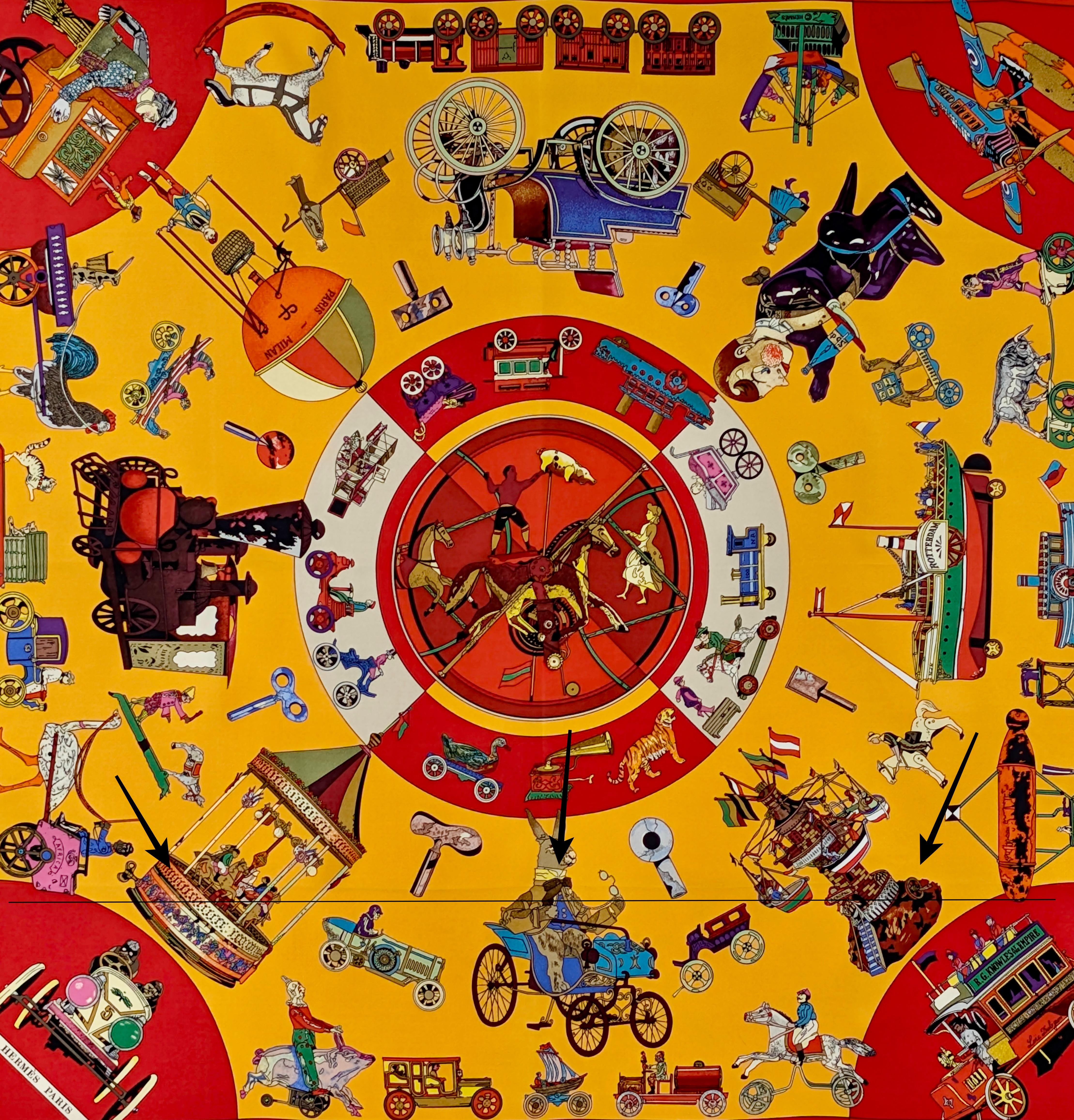 HERMÈS scarf Les Clefs de Notre Enfance en venta 7