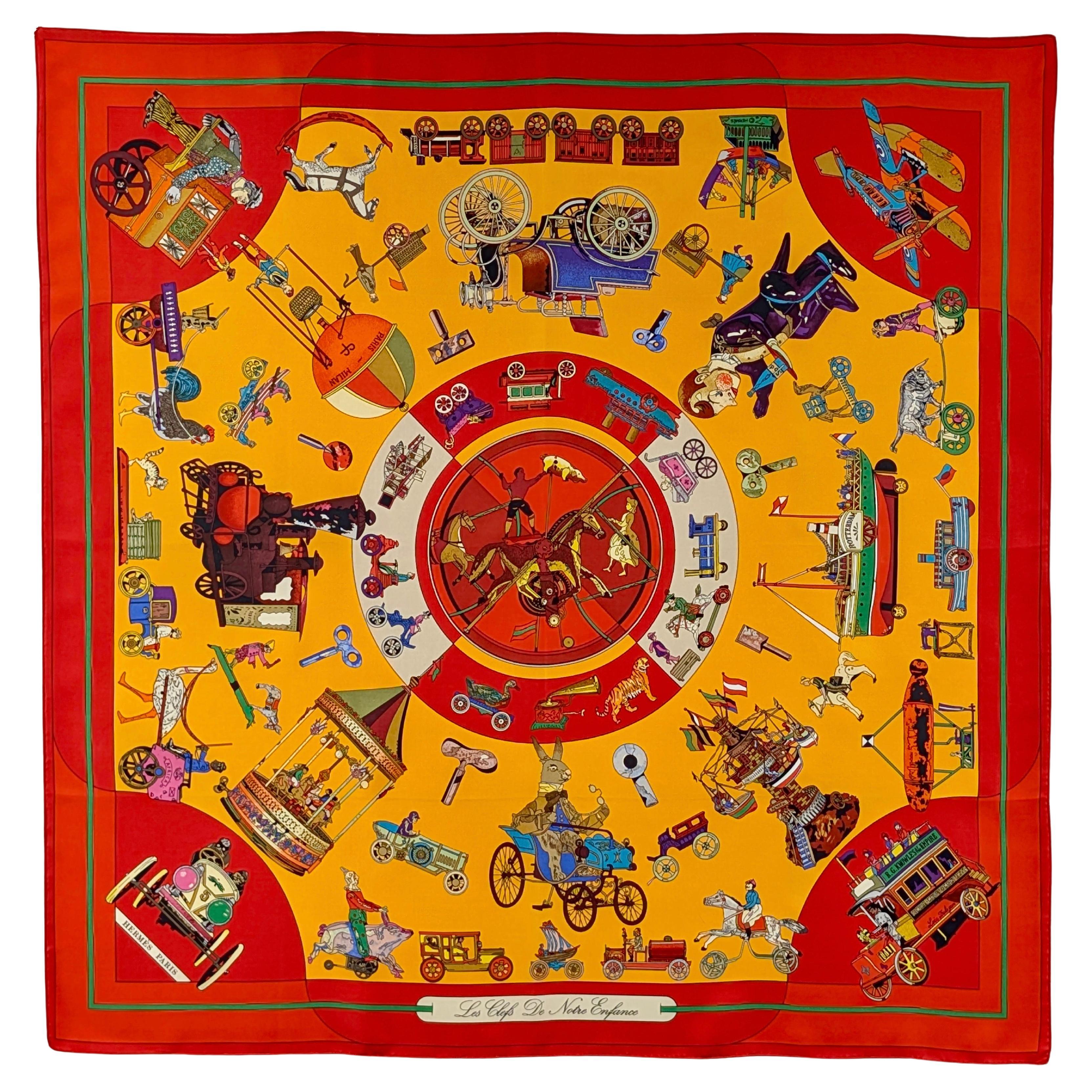 HERMÈS scarf Les Clefs de Notre Enfance en venta