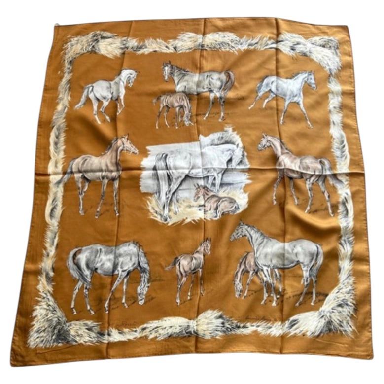 Pañuelo de Hermès «Les Poulains», diseñado por Xavier de Poret