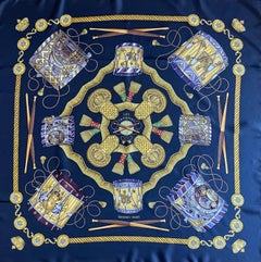 Hermès Scarf "Les Tambours" 1989