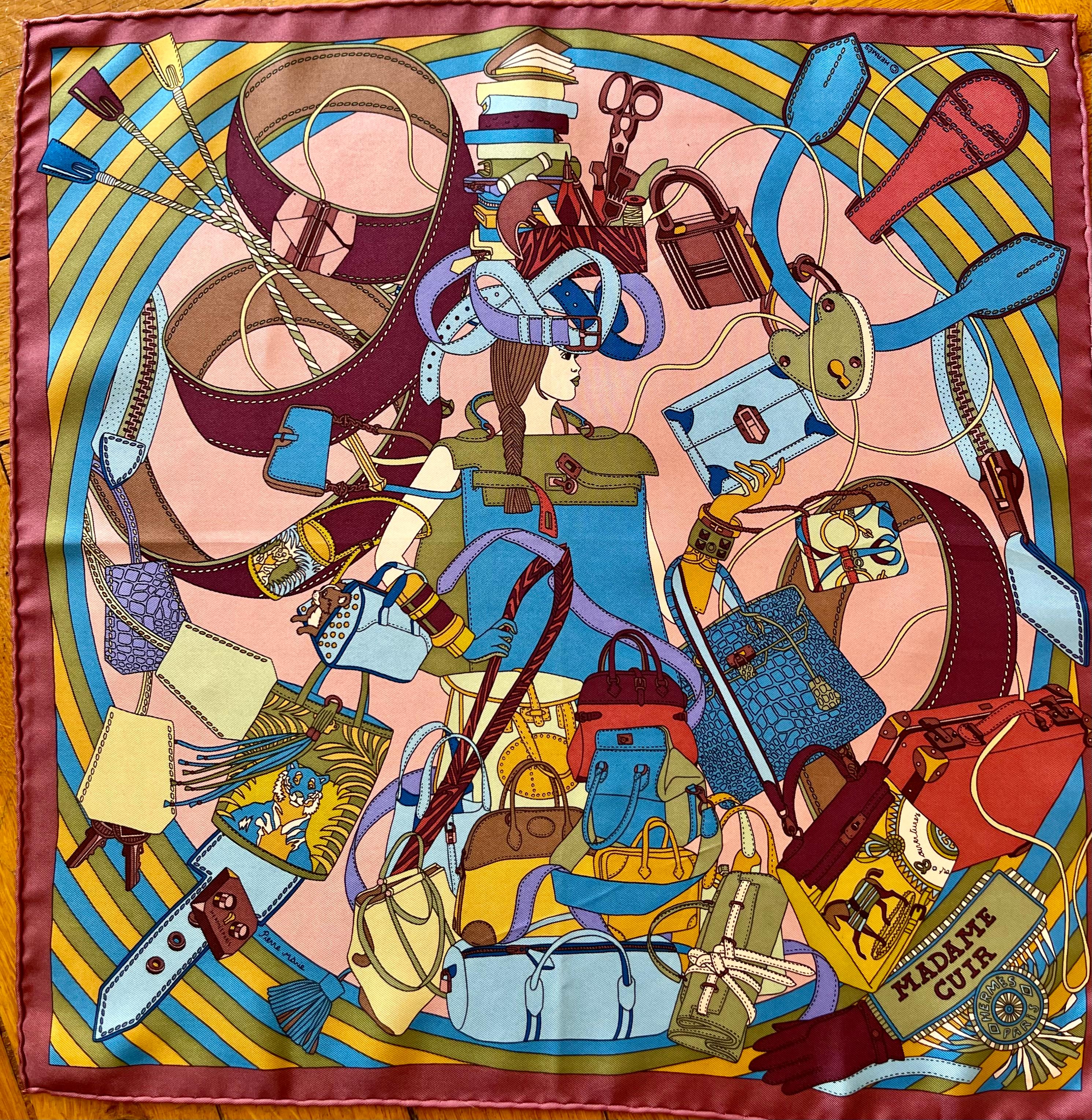 Pañuelo Hermès "Madame Cuir
