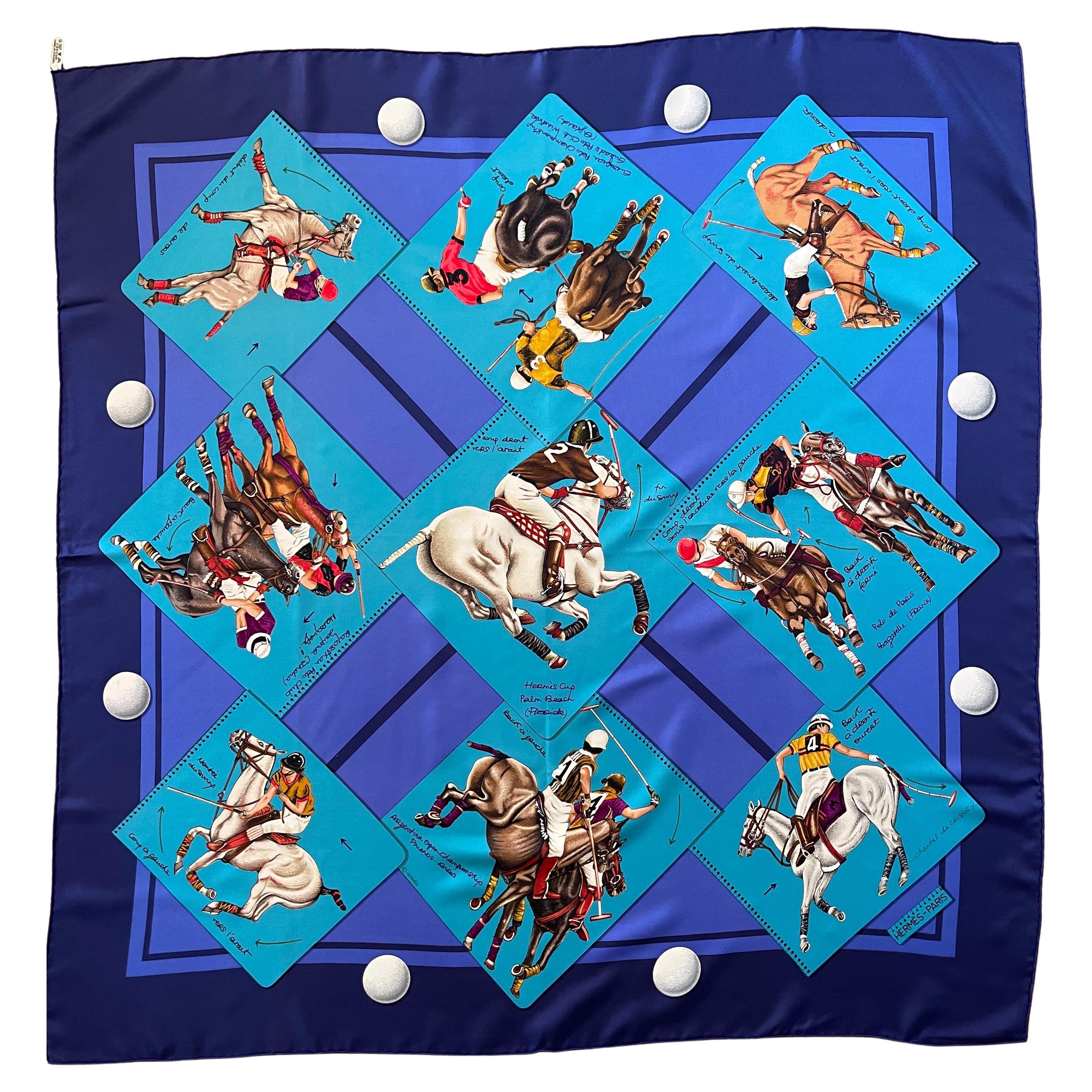 Hermès Halstuch "Monde Du Polo - Cup Palm Beach"