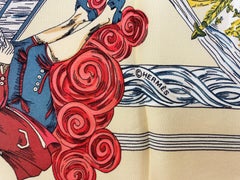 Sciarpa Hermès "Au fil de la soie" di Annie Faivre - Parigi CIRCA 1995