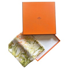 Hermès Scarf named "Regina" by Leila Menchari with its box Circa 1972