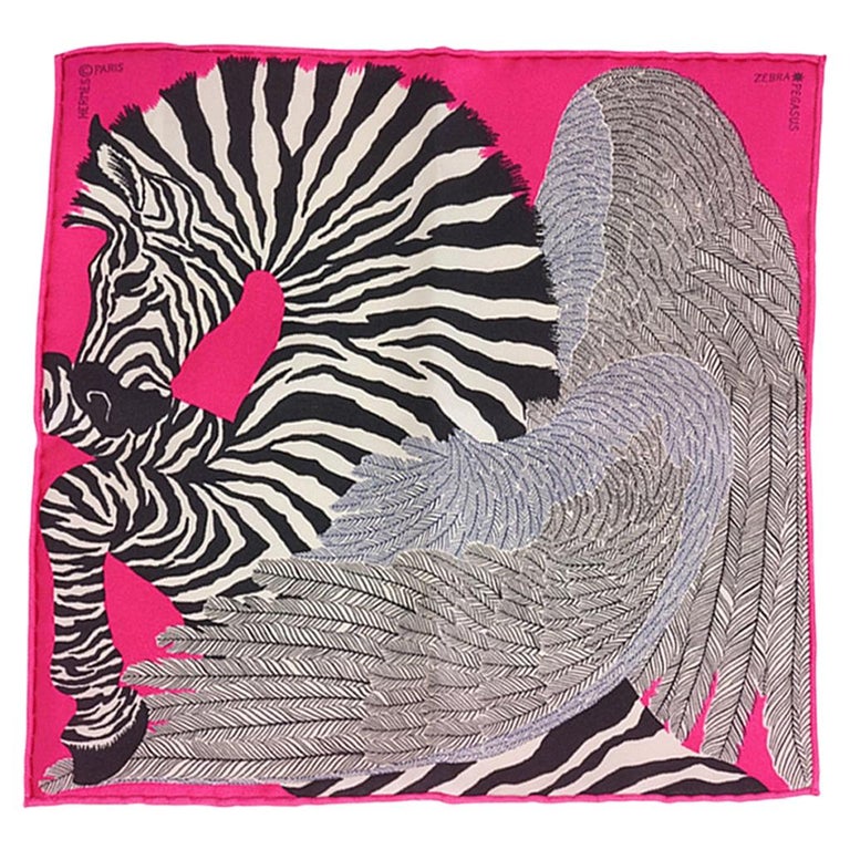 New in Box Hermes Pink Collectible Zebra Pochette Scarf at 1stDibs  hermes  zebra scarf, hermes pochette scarf, hermes zebra pegasus scarf
