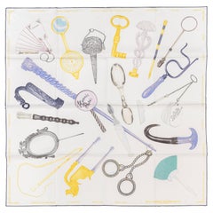 Hermes Scarf - Nous Sommes Inseparable - Blanc Gold Violet - New Store Tag