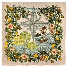 HERMÈS scarf PASSIFLORES Vintage HERMÈS scarf PASSIFLORES