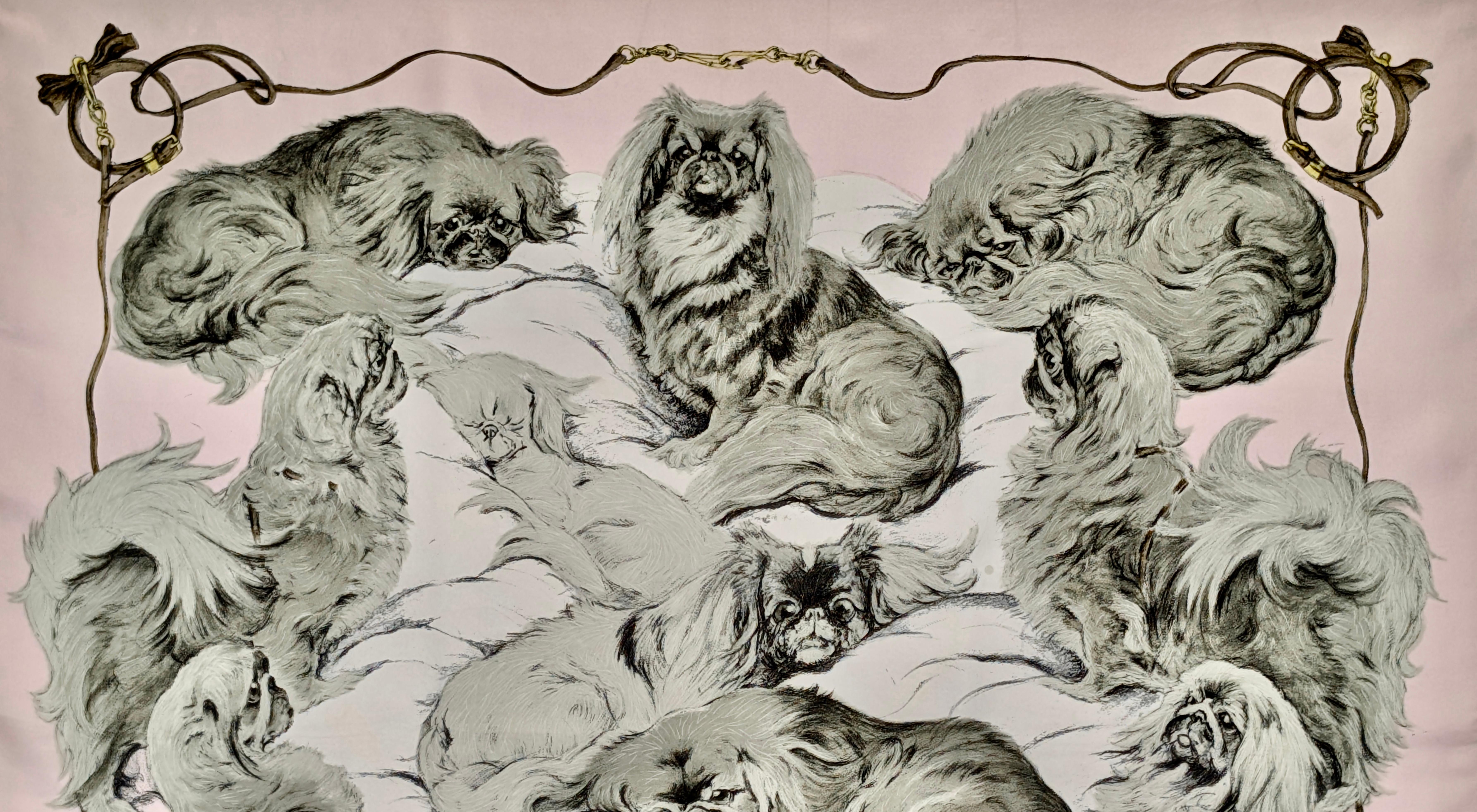 HERMÈS scarf PÉKINOIS in vendita 8