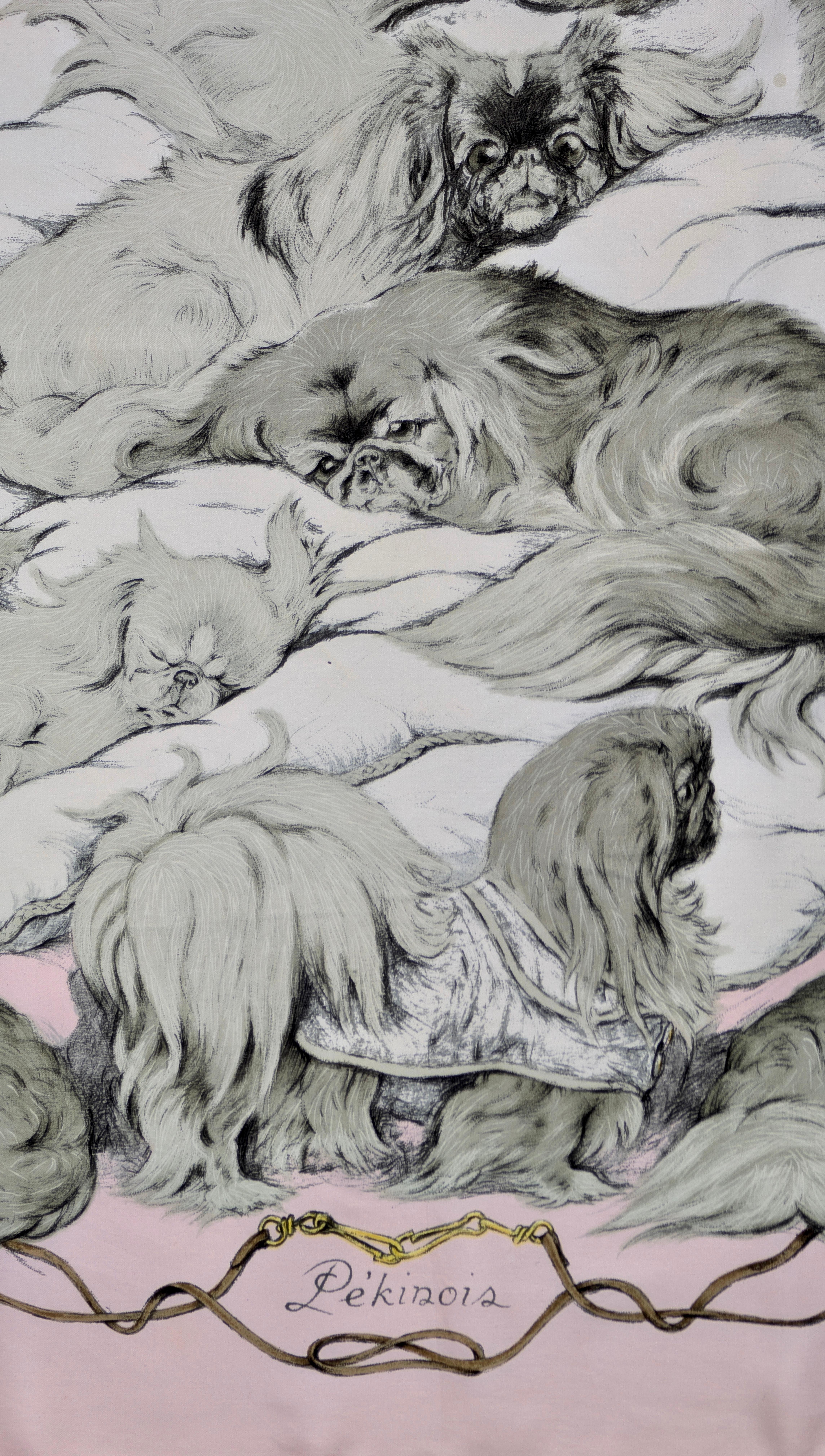 HERMÈS scarf PÉKINOIS in vendita 9