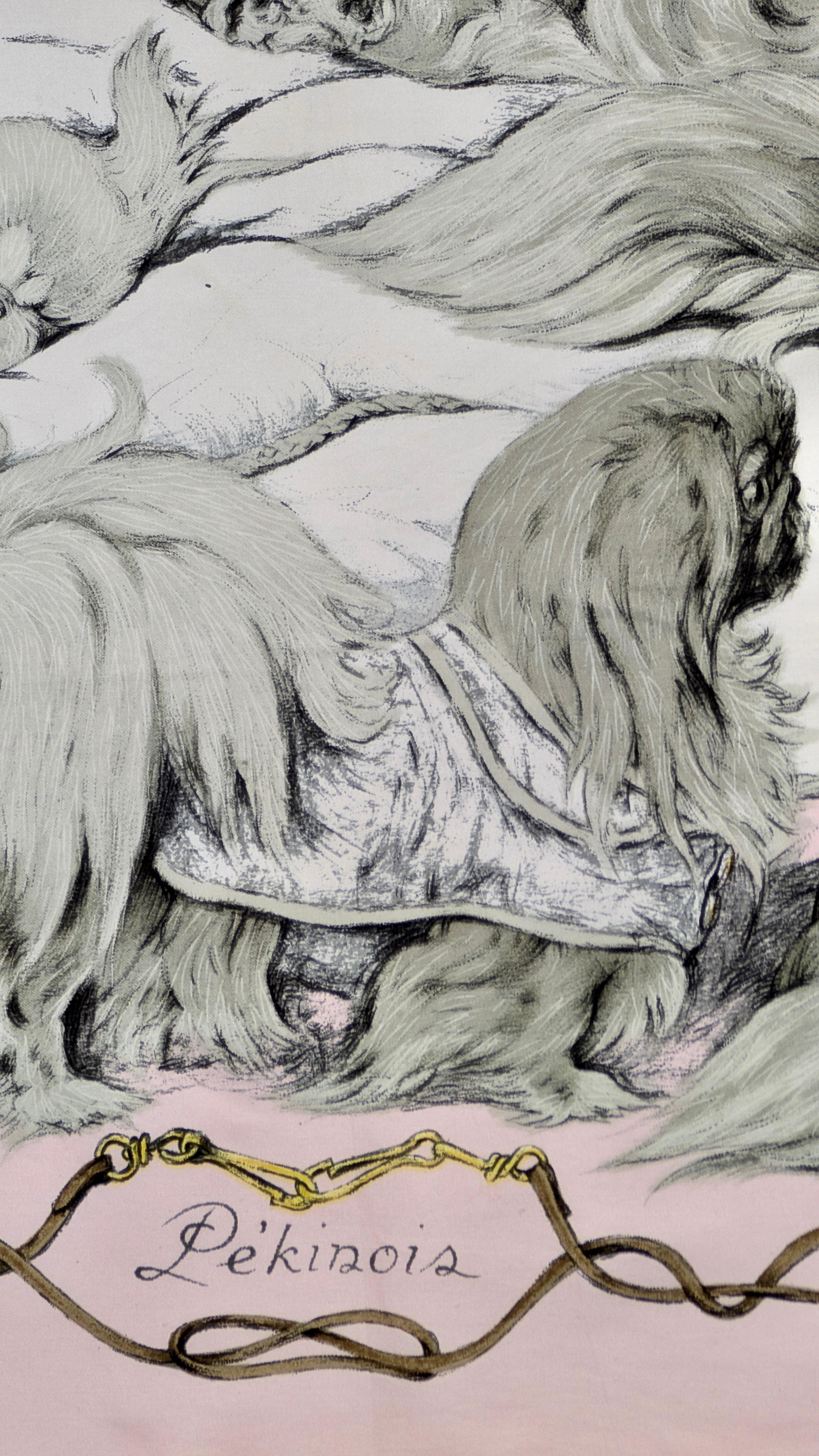 HERMÈS scarf PÉKINOIS in vendita 2