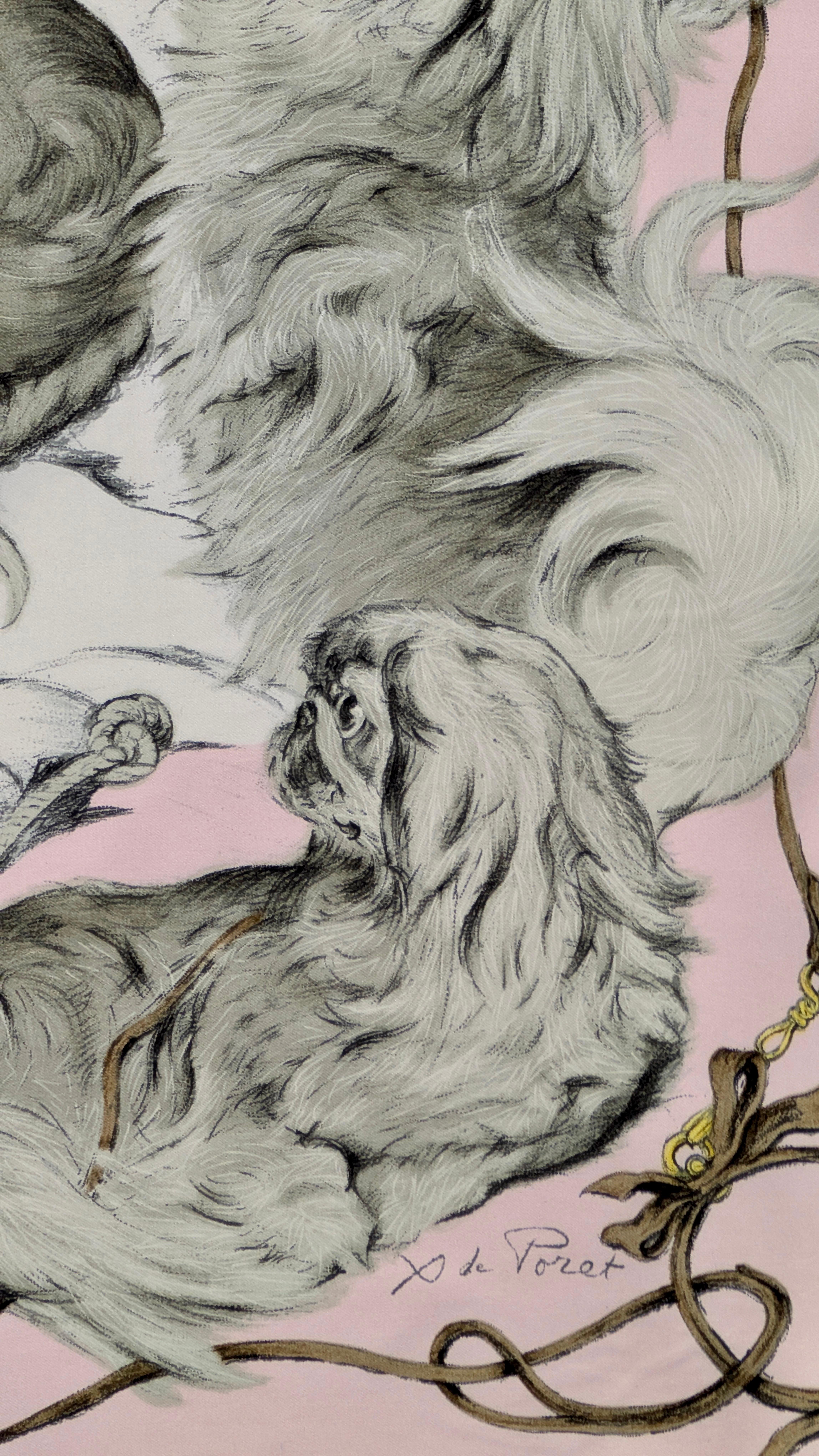 HERMÈS scarf PÉKINOIS in vendita 3