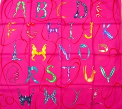 Hermes Scarf Perfect Condition w Box "Faune Lettrée" by Florence Manlik