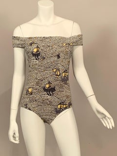 Hermes Scarf Print Bathing Suit and Matching Scarf Print Silk Drawstring Pants