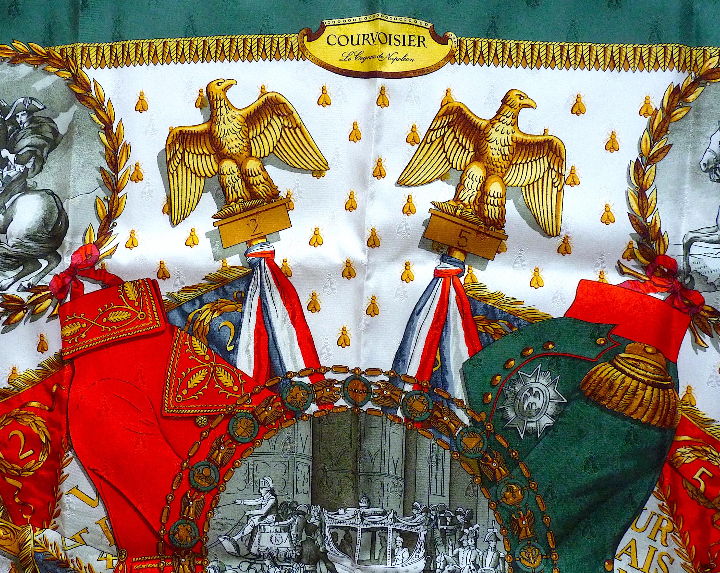 Women's or Men's Hermes Scarf Rare Special Edition Napoléon pour Courvoisier New in Box For Sale