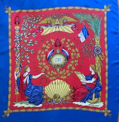 Hermès Scarf "République Française - Liberté, Égalité, Fraternité "