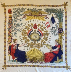 Hermès Scarf "République Française - Liberté, Égalité, Fraternité "