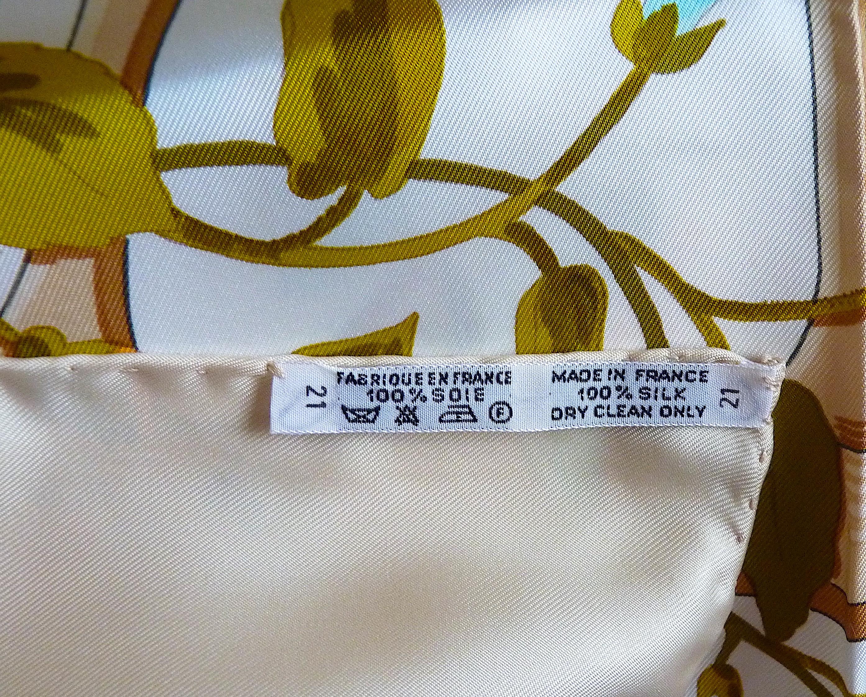 Hermes Scarf Special Edition Romantique for Takashimaya in 1973 5