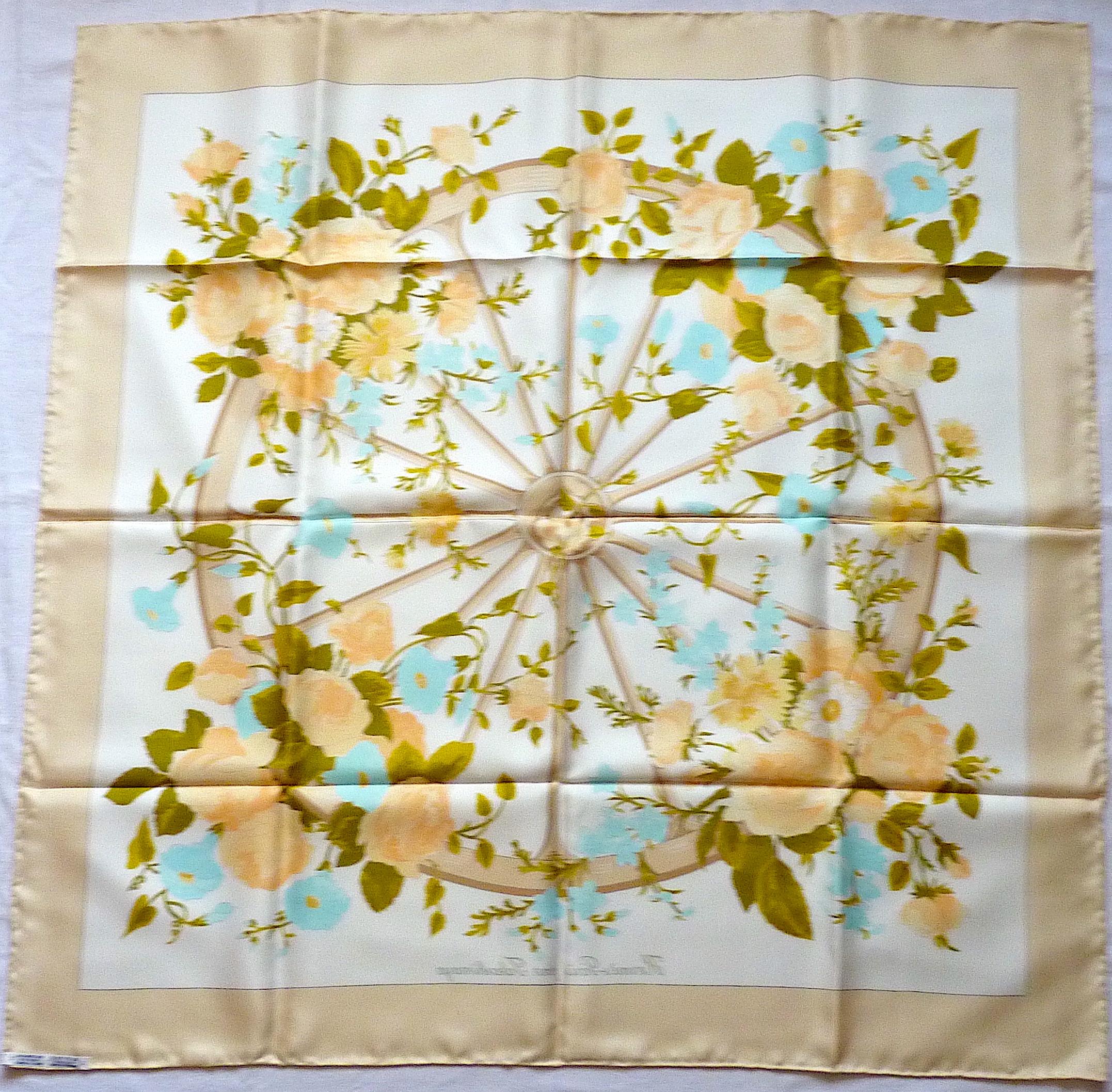 Hermes Scarf Special Edition Romantique for Takashimaya in 1973 6
