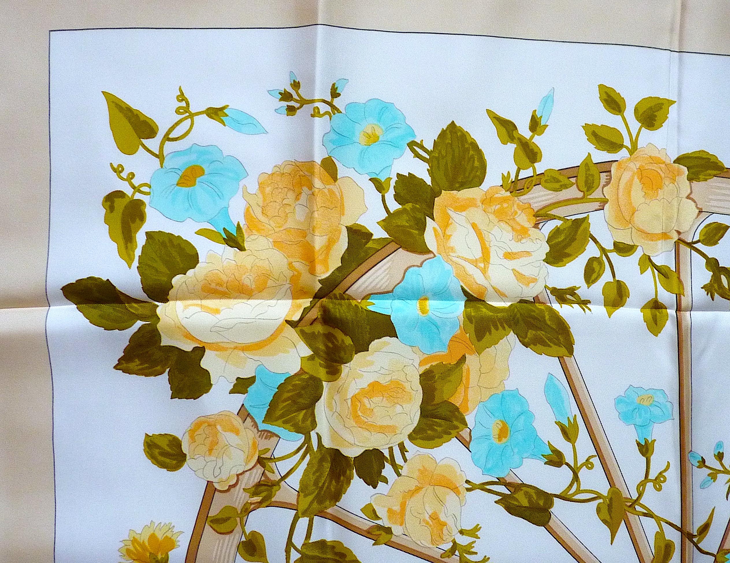 Hermes Scarf Special Edition Romantique for Takashimaya in 1973 3