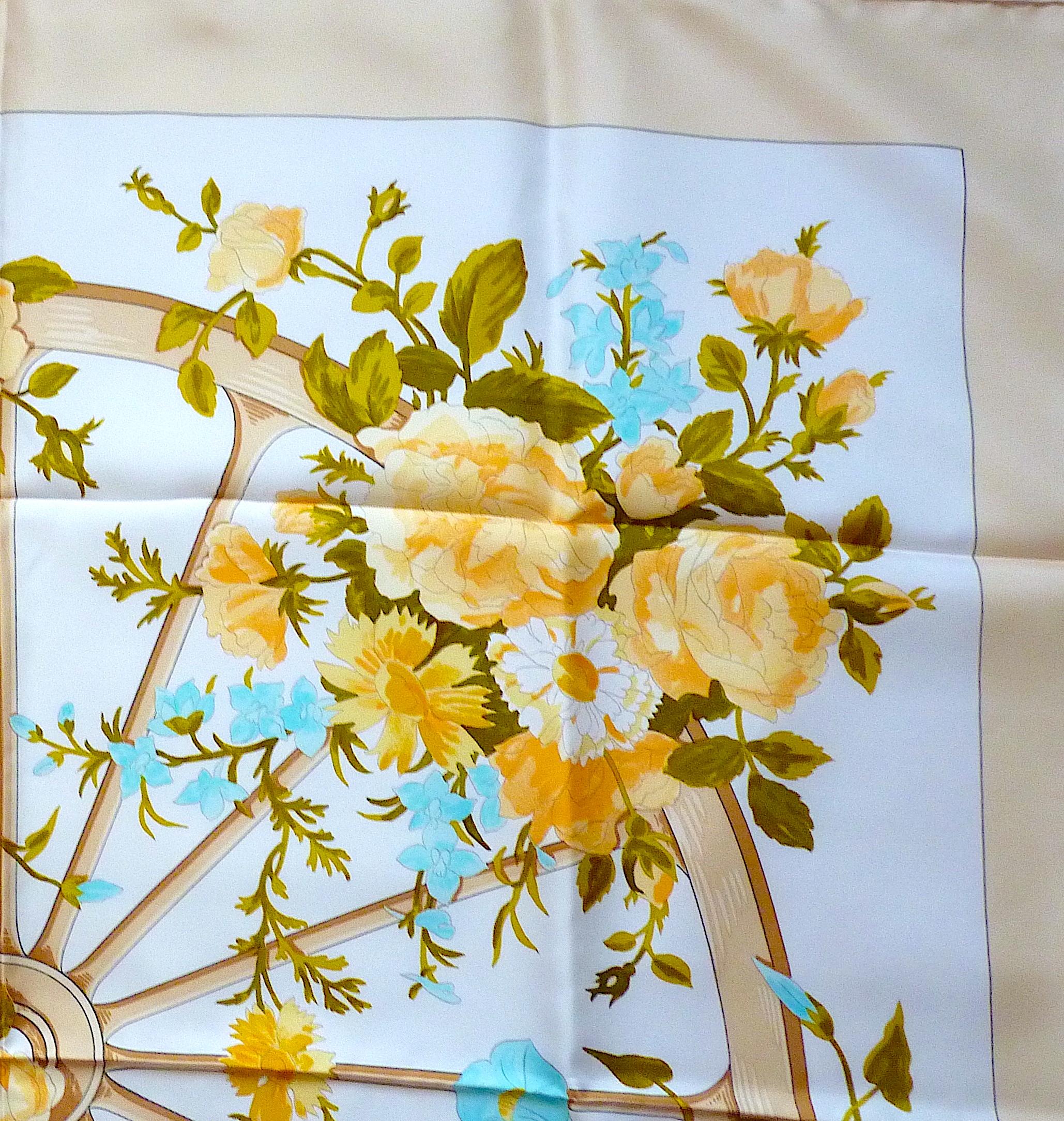 Hermes Scarf Special Edition Romantique for Takashimaya in 1973 4