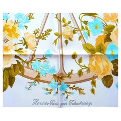 Retro Hermes Scarf Special Edition Romantique for Takashimaya in 1973