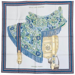 Hermes Bufanda Selle Des Steppes Azul Ciel Nuevo 90