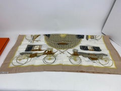 Hermes Scarf Silk Les Voitures A Transformation Carriages W/Box