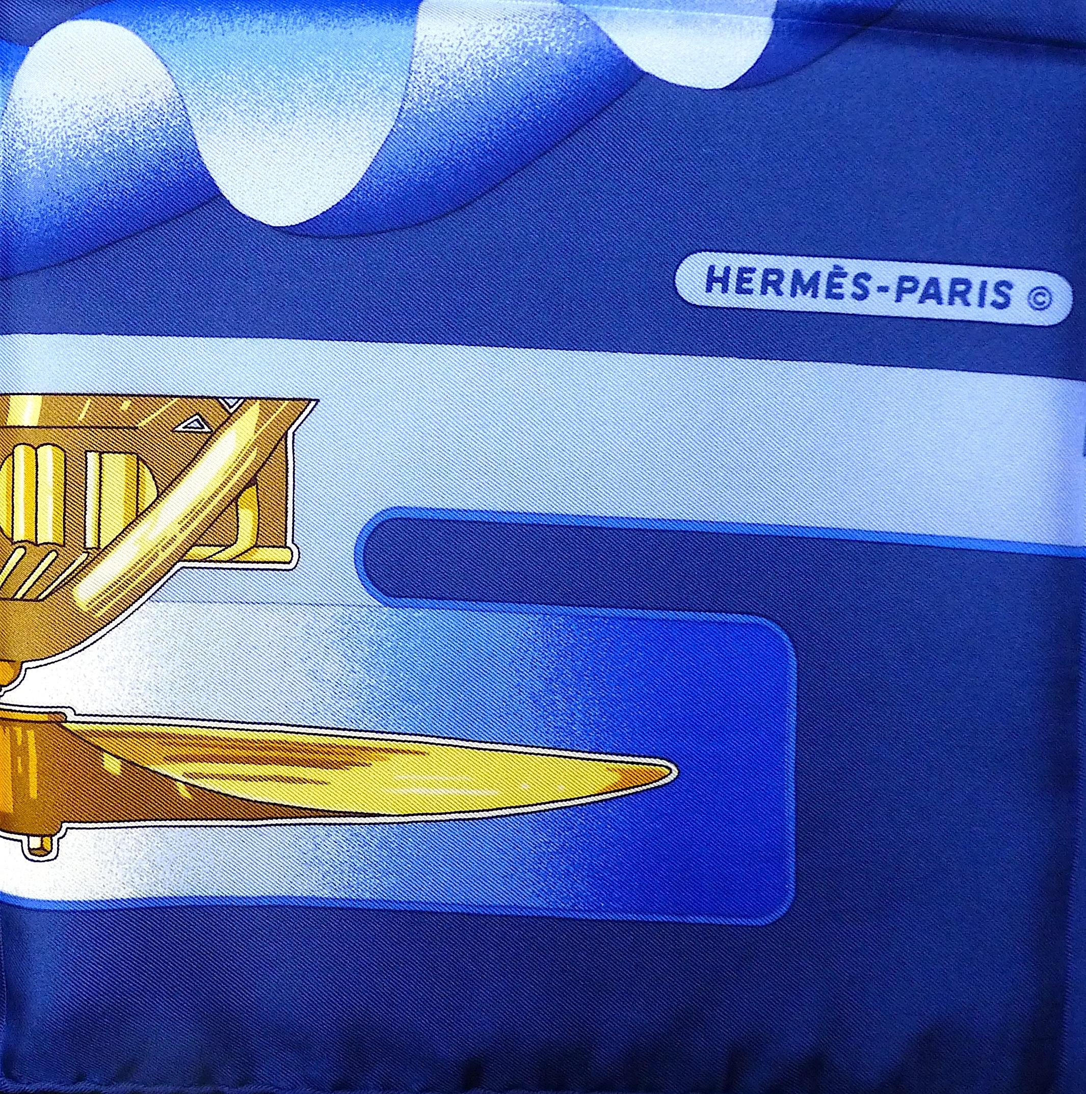 Femenino o masculino Bufanda Hermes Edición Especial para AIR FRANCE en 1963 Por F. de la Perrière en venta